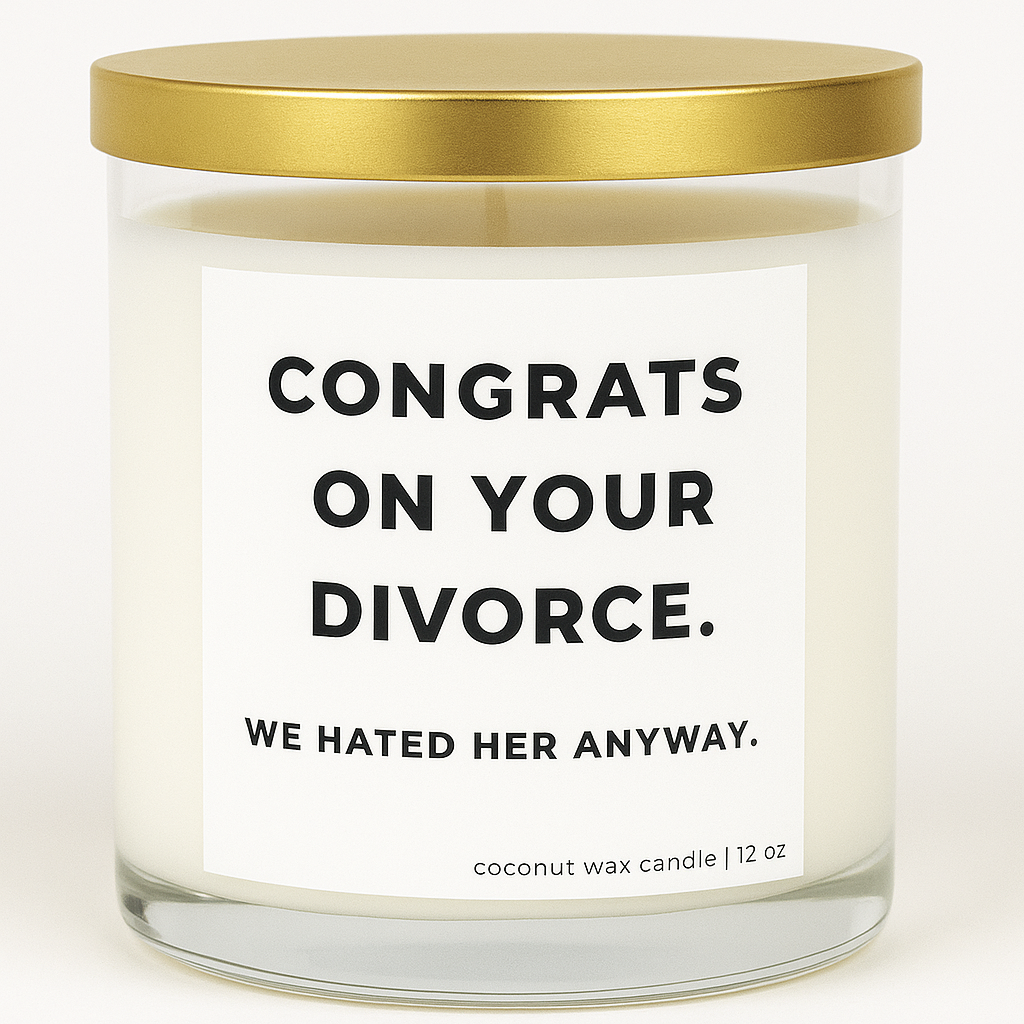 12 oz Luxury Wax Candle - Divorce (her)