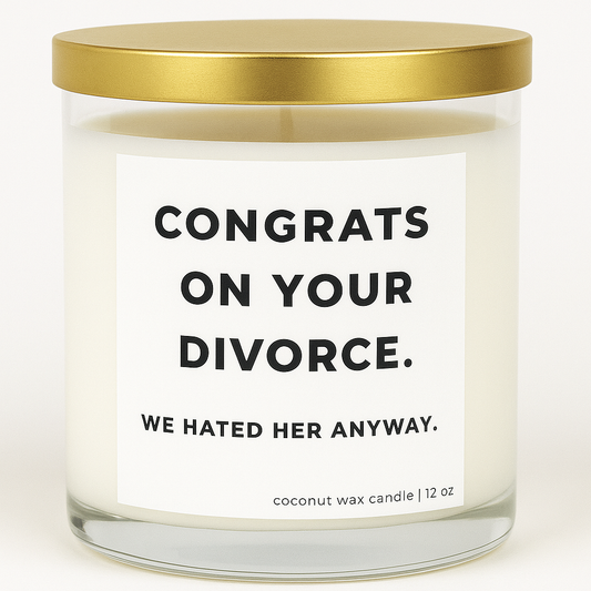 12 oz Luxury Wax Candle - Divorce (her)
