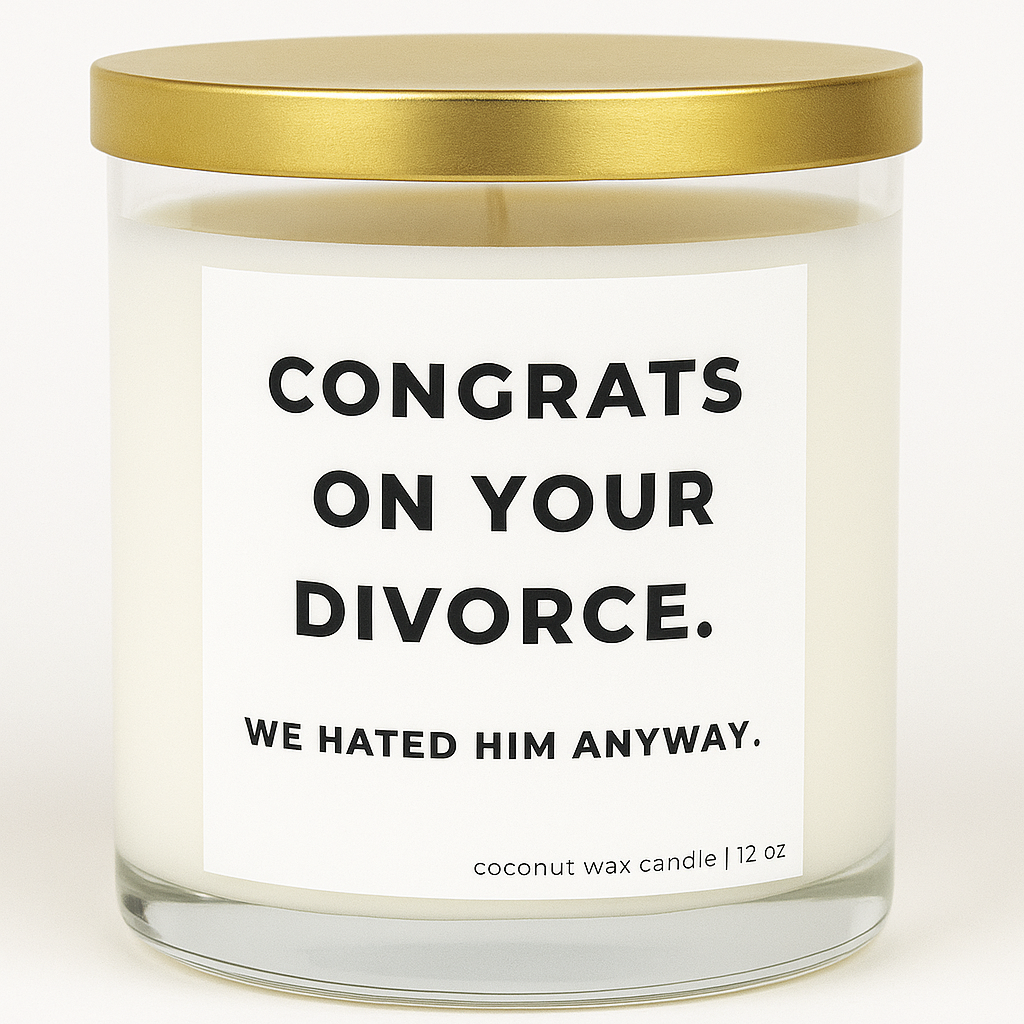 12 oz Luxury Wax Candle - Divorce (him)
