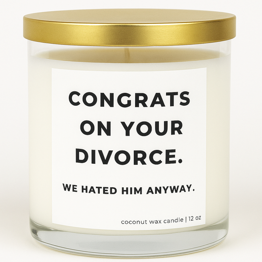 12 oz Luxury Wax Candle - Divorce (him)